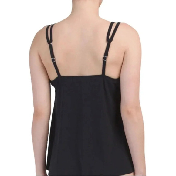 Magicsuit Miraclesuit Tankini TOP Size 8 Slimming Solid Black NWT adjustable - Picture 2 of 11